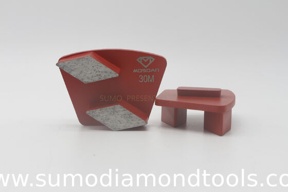Double Rhombus Trapezoid Segments  Redi Lock Diamond Grinding Shoes for Husqvarna